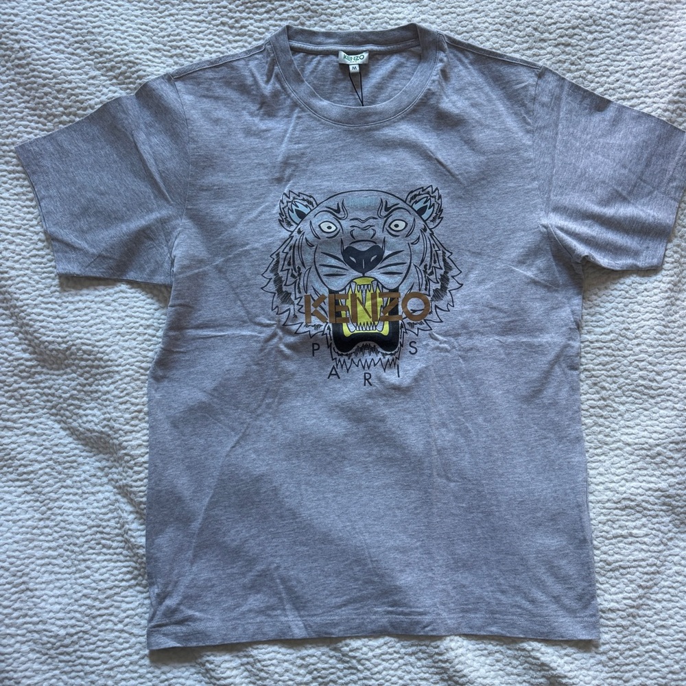 Kenzo Tiger Gray Short Sleeve Crew Neck T-Shirt Medium NWT